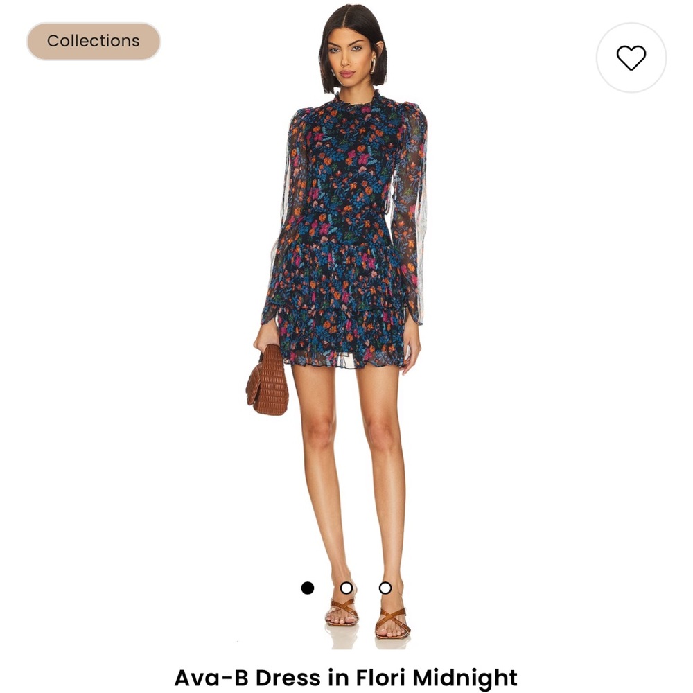 Saloni Ava-B Dress in Flori Midnight